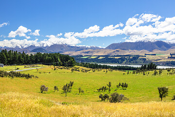 Image showing Mountain Alps scenery in south New Zealand