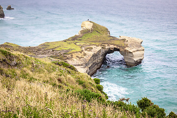 Image showing Tunnel Beach New Zealand