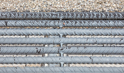 Image showing Cattle grid in ground