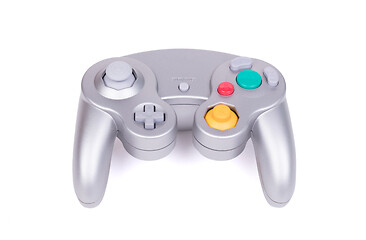 Image showing Grey wireless video game joystick console controller