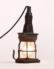 Image showing Old vintage light from the 70s, hanging on wall