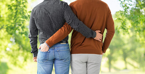 Image showing close up of hugging male gay couple