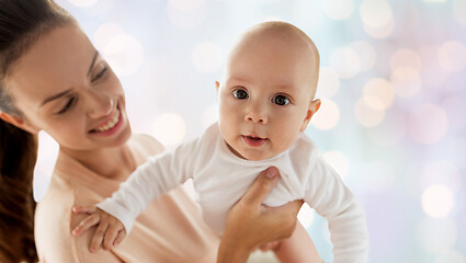 Image showing happy mother with little baby boy