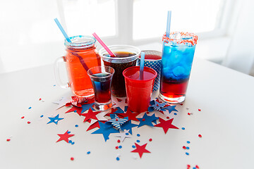 Image showing drinks on american independence day party