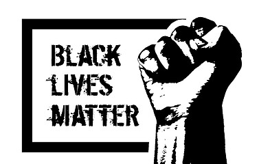 Image showing Black lives matter. Vector illustration with hand