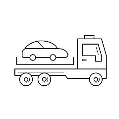 Image showing Tow truck line icon.