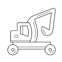 Image showing Skid steer loader line icon.