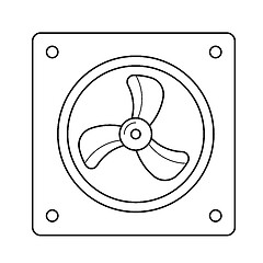 Image showing Computer air fan line icon.