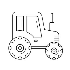 Image showing Tractor line icon.