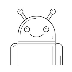 Image showing Robot phone line icon.