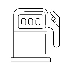 Image showing Gas station line icon.