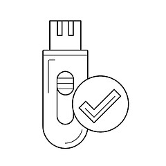 Image showing Data storage line icon.