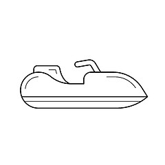 Image showing Jet ski line icon.