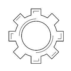 Image showing Gear line icon.