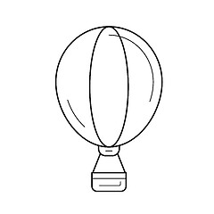 Image showing Hot air balloon line icon.