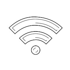 Image showing Wifi connection line icon.