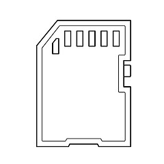 Image showing Smart phone sim card line icon.