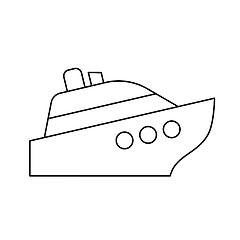 Image showing Ship boat line icon.