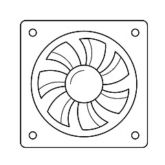 Image showing Computer air fan line icon.