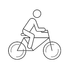 Image showing Bike cycling line icon.