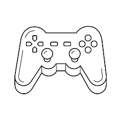 Image showing Gamepad line icon.