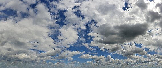 Image showing Blue sky background with white clouds panorama