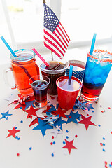 Image showing drinks on american independence day party