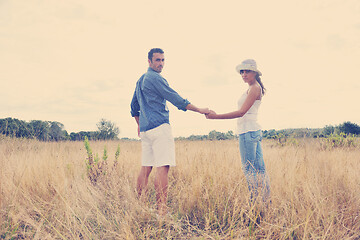 Image showing happy young couple have romantic time outdoor