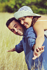 Image showing happy young couple have romantic time outdoor