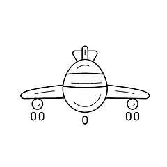 Image showing Airplane line icon.