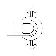 Image showing One-finger drag line icon.
