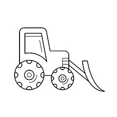 Image showing Front loader line icon.