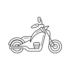 Image showing Bike chopper line icon.