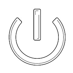 Image showing Power button line icon.