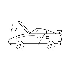 Image showing Broken car line icon.