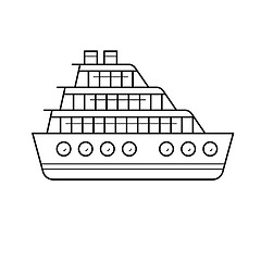 Image showing Cruise ship line icon.