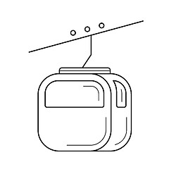 Image showing Cable railway line icon.