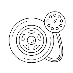 Image showing Tire pressure line icon.