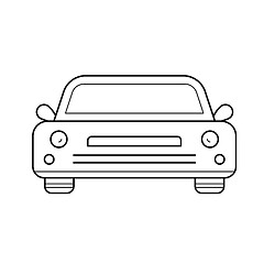 Image showing Sedan car line icon.