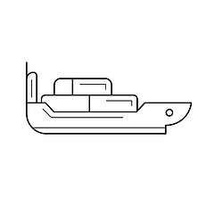 Image showing Cargo container line icon.