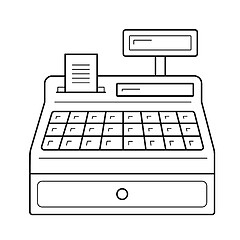 Image showing Cash register line icon.