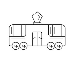 Image showing Streetcar tram line icon.