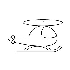 Image showing Helicopter line icon.