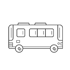 Image showing Passenger bus line icon.