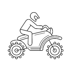 Image showing Motorcross line icon.