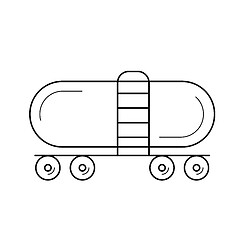 Image showing Railroad tank line icon.