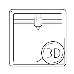 Image showing Additing manufacturing line icon.