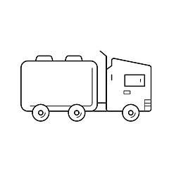 Image showing Tank truck line icon.