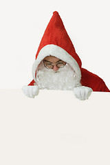Image showing Santa with White Advertising Space