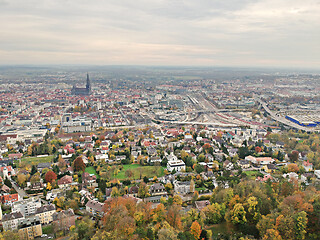 Image showing aerial view street and bad weather near Ulm Germany